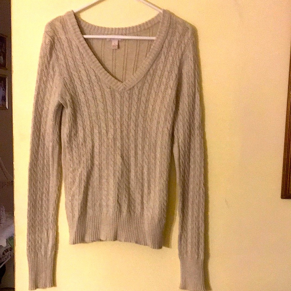 Arizona jeans med beige pullover sweater